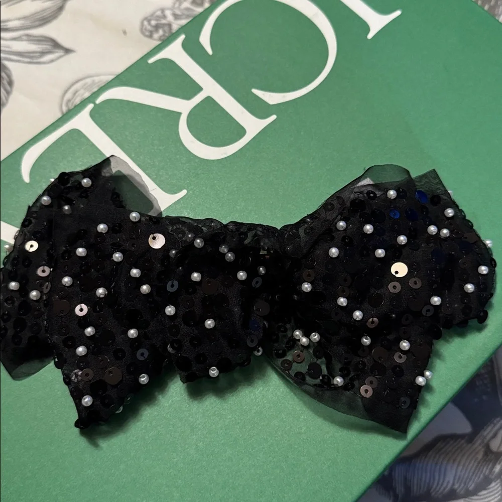 J.Crew Sequin sheer hair bow CE509
